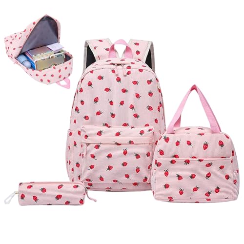 Sac dos fraise allégé pour ados pour éviter le mal de dos - 6