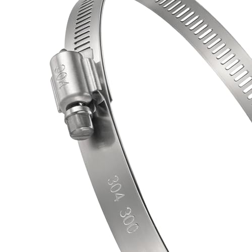 Image of Boao 8 Pieces 12 Inch Adjustable 304 Stainless Steel Duct Clamps Worm Gear Hose Clamp for Pipe, Intercooler, Plumbing, Tube and Fuel Line