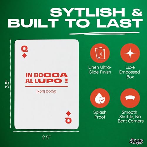 Italian Lingo Playing Cards in Wayfarer Tin Box | Travel Flashcards | Learn Italian Vocabulary in A Fun & Easy Way | 52 Essential Translations - Image 3