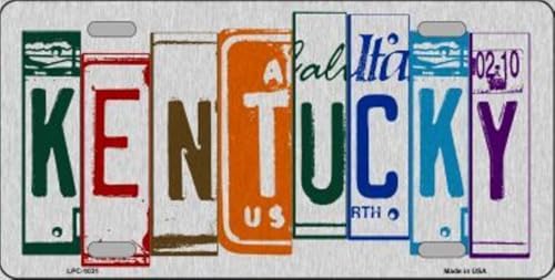 Kentucky Cut Style Metal License Plate