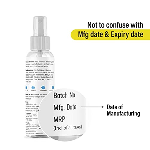 Azani Acne Body Spray | Eliminates Cystic, Hormonal, & Severe Acne In Chest, Shoulder, Neck, Thigh & Back | 2% Salicylic Acid | Women & Men, 1.69 Oz | 100% Vegan And Cruelty Free #TOP1