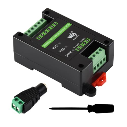 Waveshare Industrial 4 Ch PWM Output Module, Modbus RTU Protocol, Isolated RS485 Interface, Adjustable Frequency and Duty Cycle, with Various Isolation and Protection Circuits