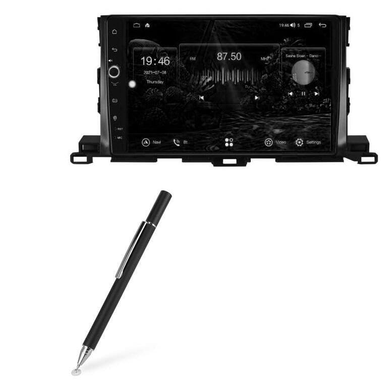 BoxWave Stylus Pen Compatible with JOYING Car Stereo JY-TQ155N4G-B - FineTouch Capacitive Stylus, Super Precise Stylus Pen - Jet Black