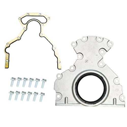 VANLISON Rear Main Seal Cover Kit - Compatible with Chevy Silverado Tahoe Suburban Avalanche GMC Sierra Yukon Savana ESC 4.8L 5.3L 6.0L 6.2L - Replaces 635-518 12633579 12639250