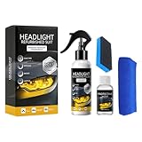 Car Headlight Cleaner Spray - Powerful Polishing Repair Agent For Headlamp Restoration, Vehicle Truck RV Automotive Use | Visibility Improvement Solution, Night Driving Safety Kit, Lens Clarity