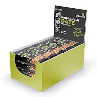Getbuzzing Nut Free Oat Flapjack Healthy Snack Energy Bars Running Gym Cycling Made in the UK Date Pack of