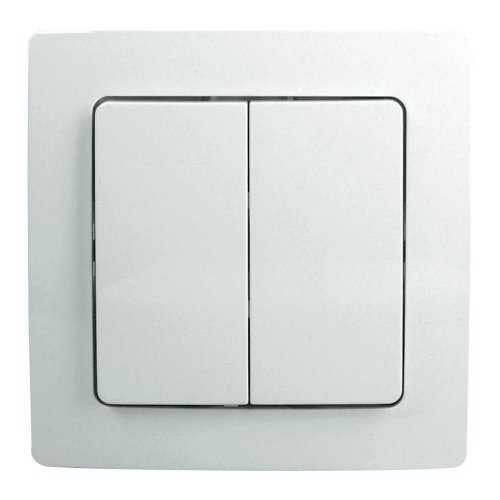 Preisvergleich Produktbild Kopp Funk-Wandschalter Paris, Free control, arktis-weiß