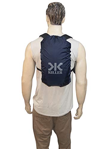 Image of KILLER Plastic Mini Rain and Dust Cover with Pouch for Small 12 L Backpacks, Navy