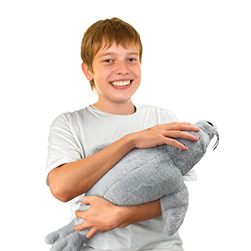CSVBTRF Weighted Stuffed Animals, 4 lb, 23" Seal Plush Gift for Kids - Grey Hug Seal Plush Animals by CSVBTRF - Used condition - Image 4