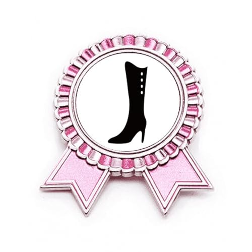 Broche bottes hautes finition métal noir M au design géométrique épuré