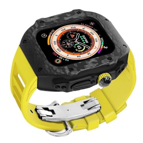 Bracelet iwatch 44 mm look sport chic fibre carbone