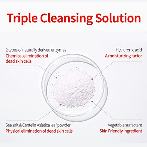 Benton Goodbye Redness Centella Powder Wash - Enzyme Powder Face Wash – Gentle Scrub Exfoliation, Deep Pore Cleansing – Soothe Redness & Irritated Skin – Hypoallergenic Mild Acne Cleanser 2.82Oz. #TOP2