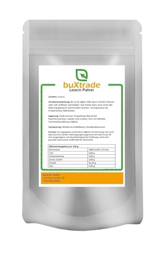 1 kg Leucin Pulver | Vegan | L-Leucin | Pulver | Buxtrade