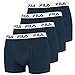 Produktbild FILA 4er Vorteilspack Herren Boxershorts - Logo Pants - Einfarbig - Bequem - Stretch - viele Farben (Navy, 2XL - 4er Pack)