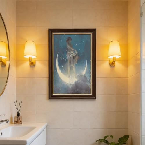 Impression sur toile avec étoiles diffusées tableau Edwin Blashfield de décoration murale - 7