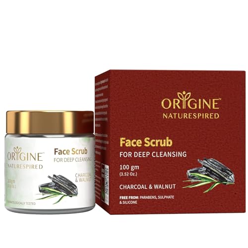Image of Activated Charcoal Face Scrub For Face Deep Cleansing | Enriched with Walnut, Almond & Olive for Deep Pore Cleansing | For Healthy, Glowing Skin | SLS & Paraben Free, 100gm