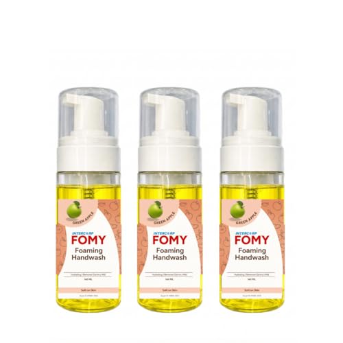 Image of Hydrating Foam Hand Wash 160ml Each (Green Apple - Pack of 3) | Soft & Refreshing Handwash Foam | Gentle on Skin | 99% Germs Protection