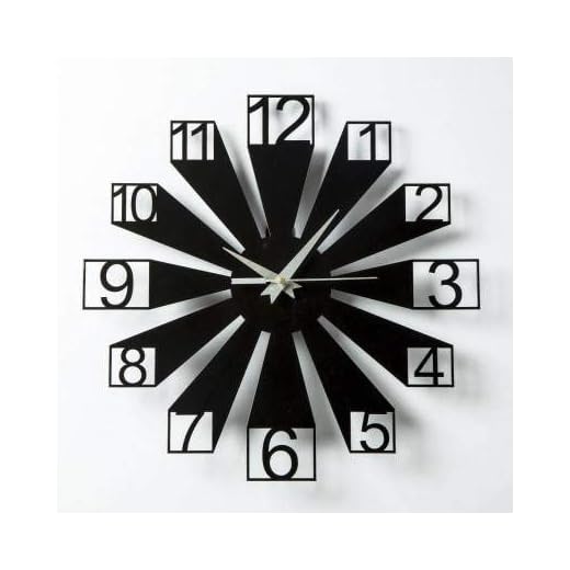 Naraniya Creation Wood Designer Wall Clock (Black)