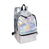 EBTOYS Girls School Bag School Backpack Holographic Laser PU Leather School Bookbag Travel Casual Da