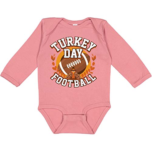 inktastic Thanksgiving Football Turkey Long Sleeve Creeper 18 Months Mauve 329ac