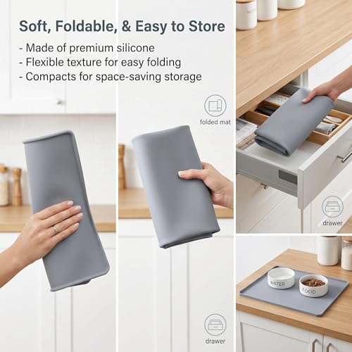 Evita goteras con la bandeja de silicona antifugas para mini refrigerador y armarios 3