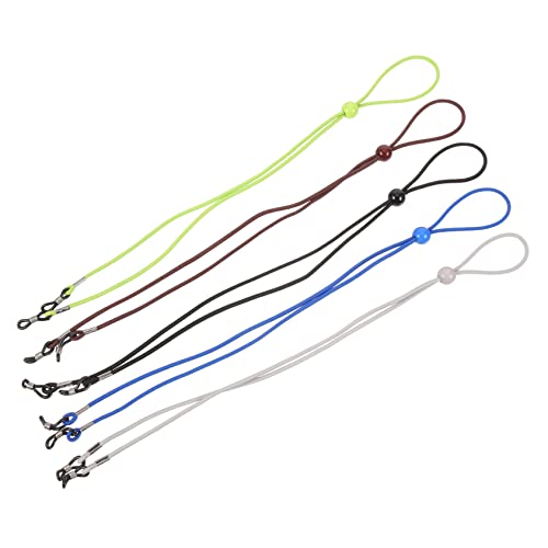 MOLUCKFU 5pcs Glasses Lanyard Sport Glasses Strap Sport Sunglasses Necklaces for Blue Lanyards Eyeglasses Neck Cord Eye Glasses Holders Around Neck Glasses Accessories Elastic Band