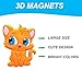 Refrigerator Magnets for Toddlers Farm Animals - Big Rubber Toddler Fridge Magnets for Kids - Learning Preschool Baby Magnet for Refrigerator and Whiteboard - Cute Kid Magnetic Animal Toys Gifts