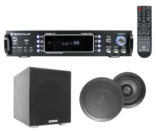 Rockville oh:RPA60BT V2 1000bg 2-Ch USBAv~LT[oh HC655 ubN 6.5C` z[VA^[Xs[J[ƃbNVF[J[ 8C` ubN 400bg TuE[t@[(3ACe)