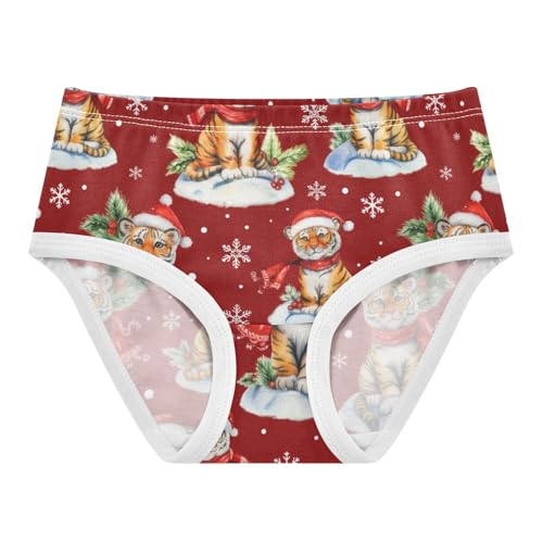 Joisal Animals Girls Underwear Toddler 2t Cotton Little Girl Panties Cute Tiger Red Santa Scarf Undies Kids Briefs
