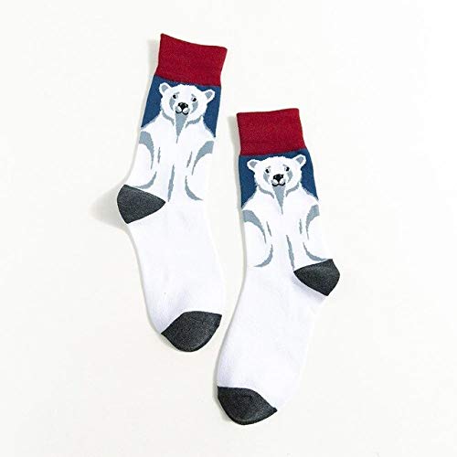 5 Paires/Pack Femme Dessin Animé Animal Mignon Chaussettes Créatives Ours Polaire Orang-Outan Panda Femmes Coton Chaussette   1 Cover