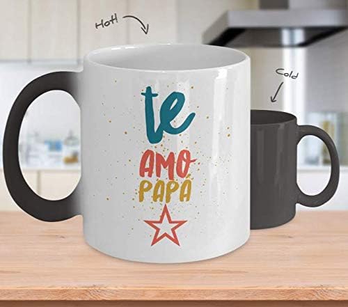 Regalo para Papa Taza de Cafe Feliz Dia del Padre Vaso, taza café divertidas, tazas personalizadas, taza de café inspiradoras, taza con mensajes