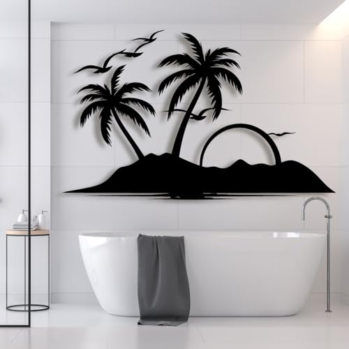 Décoration murale en métal plage, cadeau de maison idéal