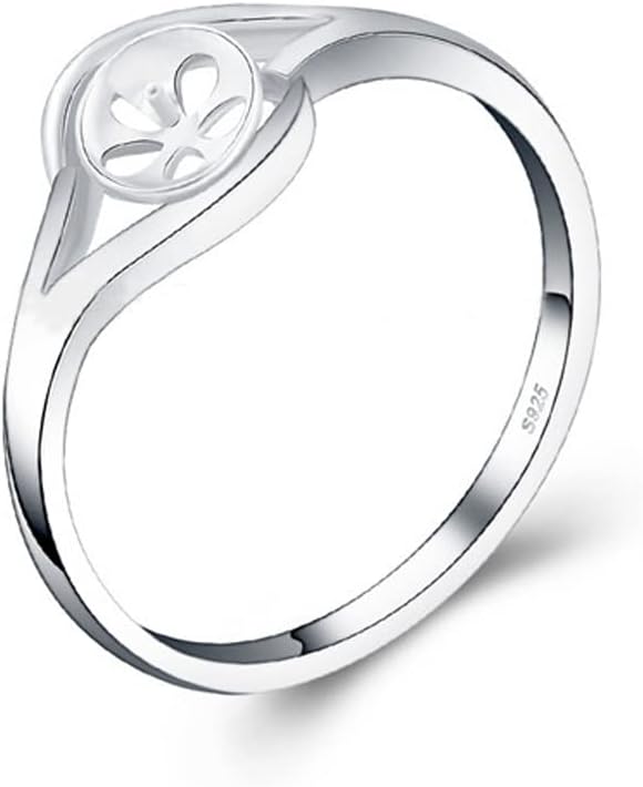 925 Sterling Silver Elegant Rings for Pearl Jewelry Making, Design Pearl Ring Fittings/Settings/Mountings for Women