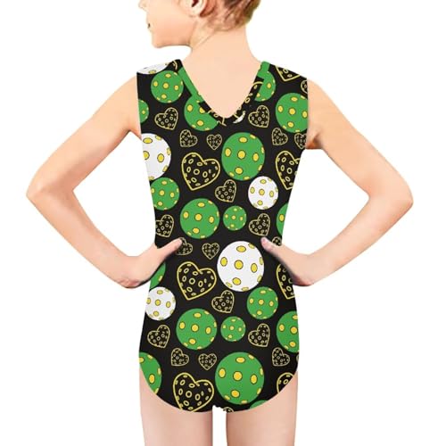 Image of Girls Cartoon Pattern One-Piece Swimsuits Sport Racer Swimwear Beach Bathing Suit, Size 5-14