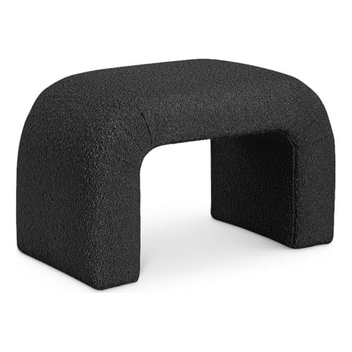 MAKLAINE Modern Boucle Fabric Bench, 28