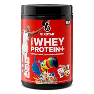 Six Star Whey Protein Powder Plus | Muscle Building & Recovery Plus Immune Support | Muscle Builder for Men & Women | Kellogg’s Froot Loops Flavor | 1.8lb