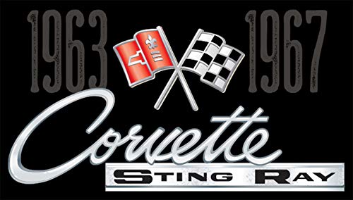 JH DESIGN GROUP Mens Chevy Corvette Hoodie C2 Series Logo Black Sweatshirt2