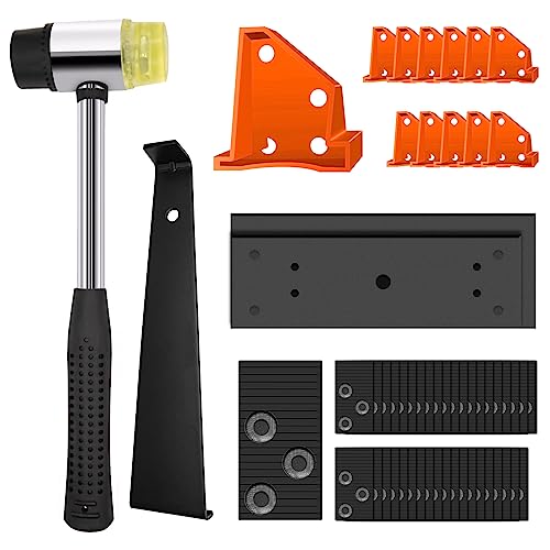 Kit d'installation pour plancher bois sans abîmer les clips avec maillet et entretoises 2