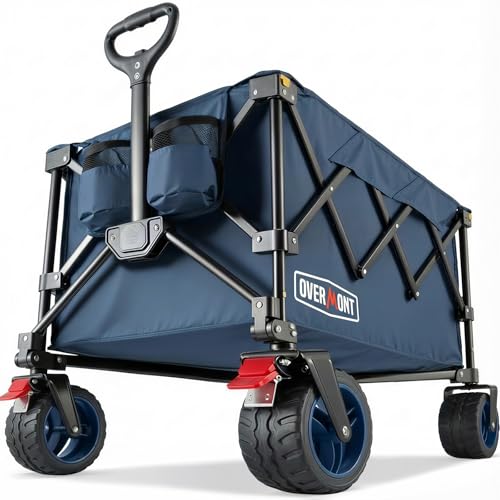 La mejor comparación de Carrito Plegable Sams los mejores 5. 48 Overmont Carro plegable ultrapacto – Carro plegable portátil de 200 l con ruedas todo terreno, carro plegable de utilidad para playa, compras, camping, jardín, capacidad de...