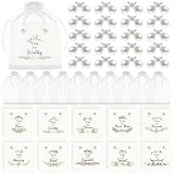 Landical 20 juegos de regalos para el día de la madre a granel para la iglesia, regalos cristianos para mujeres, aretes de perlas con tarjeta inspiradora, bolsa de organza, joyería cristiana para