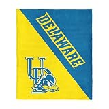 Northwest NCAA Delaware Fightin' Blue Hens Halftone Silk Touch Throw Blanket, Ultra Soft Plush Polyester, Lightweight Warm Decorative Fan Gift, 46 x 60 in