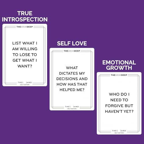 Image of {THE AND} Self Love Edition - 199 Self Reflection Cards to Improve Self Awareness - Self Care Question Card Deck to Prompt Mindfulness & Meditation - Explore Identity for Women & Men By The Skin Deep