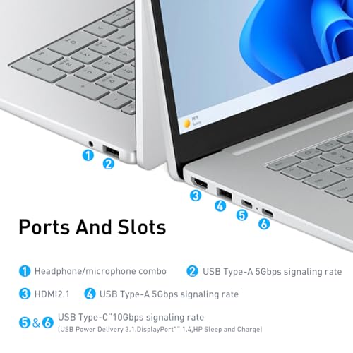 Image of HP 2026 OmniBook 3 16 inch 2K IPS Touchscreen 300 nits Laptop, AMD Ryzen 5 40 CPU, 16GB RAM, 2TB SSD, Advanced AI Noise Reduction, Microsoft Copilot Key, Win11 Pro, w /Laptop Cooler, Glacier Silver