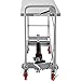 BestEquip Hydraulic Scissor 500LBS Capacity, Cart Lift Table Cart 28.5-Inch Lifting Height, Manual Scissor Lift Table w/ 4 Wheels and Foot Pump, Elevating Hydraulic Cart for Material Handling, in Grey