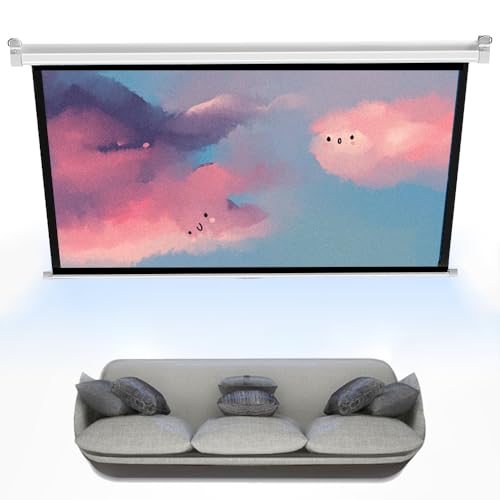 Pantalla de proyección manual 72 pulg 16:9 con cierre automático