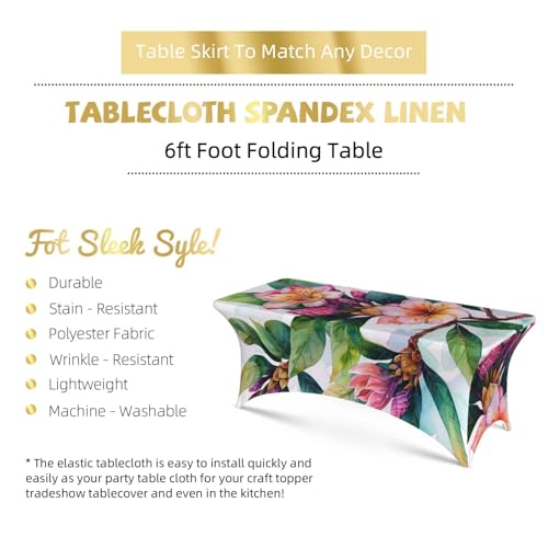 Nappe de fleurs hawaïennes 1,8 m de qualité supérieure pour banquet - 4