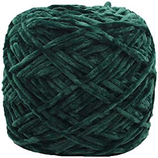 Clisil Knitting Chenille Yarn DIY Forest Biome Velvet Chenille Yarn Bulky Luxury Polyester Chenille Yarn for Crochet Hat Scarf Sweater Shawl Toy 8oz/250g