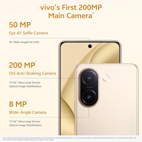 Image of vivo V60e 5G (Noble Gold, 8GB RAM, 128GB Storage)