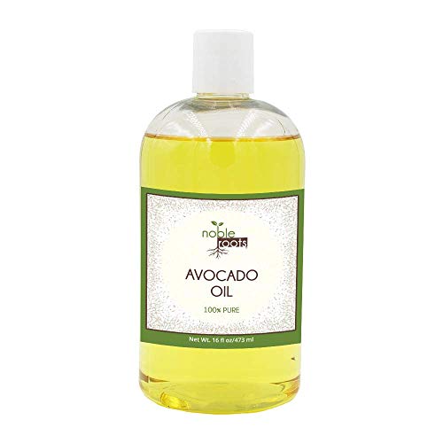Avocado Oil Noble Roots for Hair and Skin Care, Massage Oil, and DIY Nourishing Creams (16 fl oz)