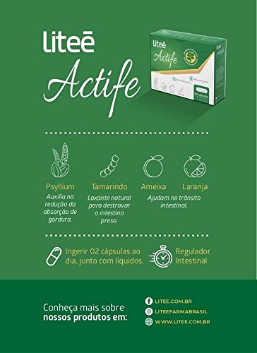 ACTIFÉ - Psyllium, Tamarindo, Laranja e Ameixa 60 Cápsulas, LITEÉ FARMA